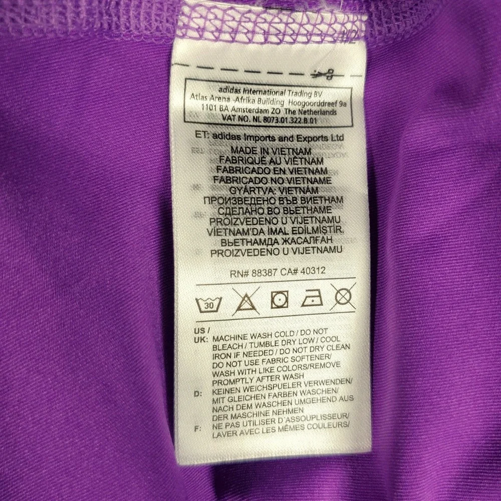 Adidas Golf Polo Shirt Mens Size Large Purple Athletic Clima Cool Casual Outdoor